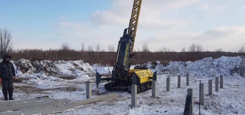 Фундамент на забивных ЖБ сваях