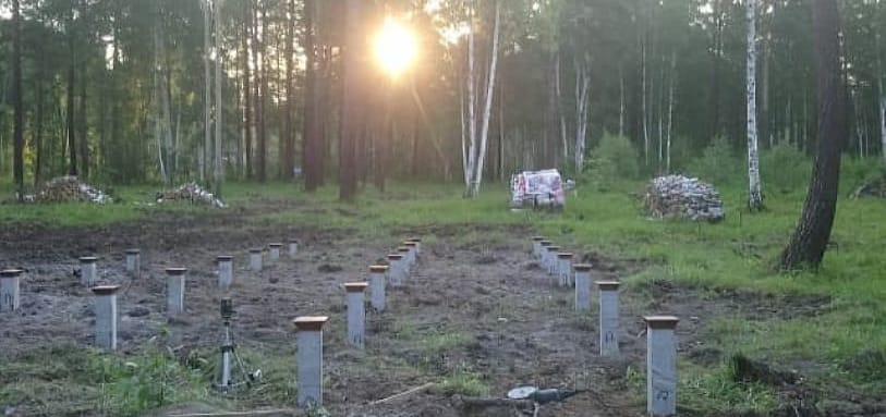 Фундамент на забивных ЖБ сваях