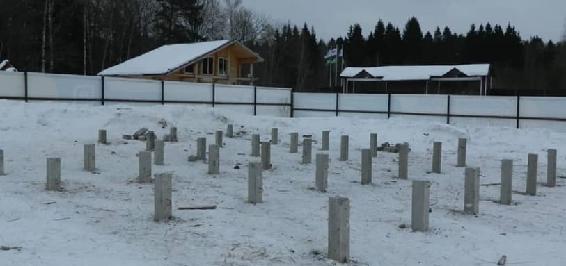 Фундамент на забивных ЖБ сваях