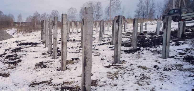 Фундамент на забивных ЖБ сваях