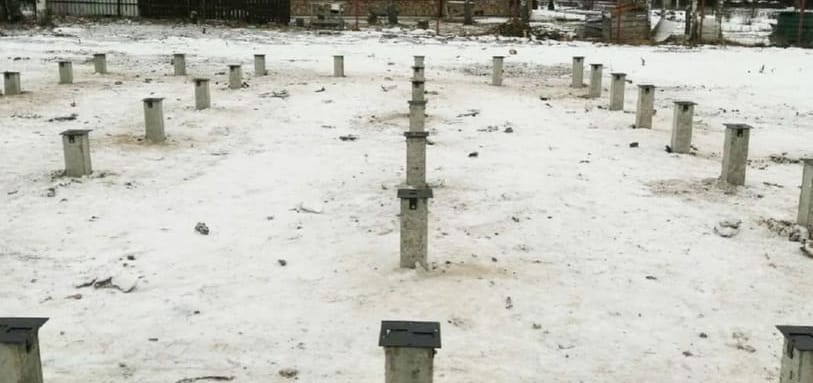 Фундамент на забивных ЖБ сваях