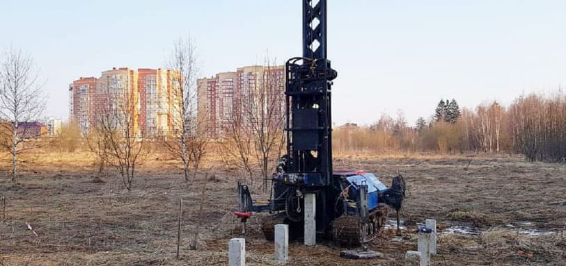 Фундамент на забивных ЖБ сваях