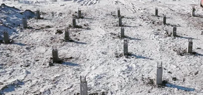 Фундамент на забивных ЖБ сваях