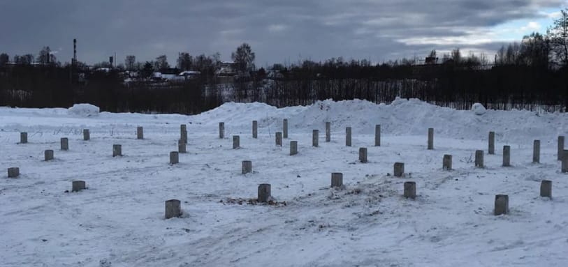 Фундамент на забивных ЖБ сваях