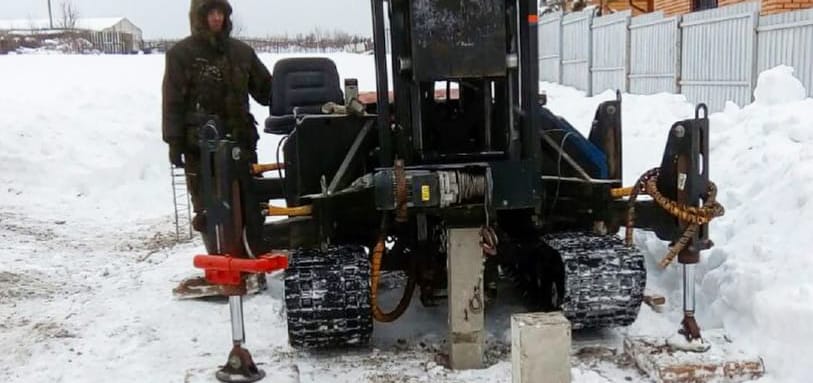 Фундамент на забивных ЖБ сваях