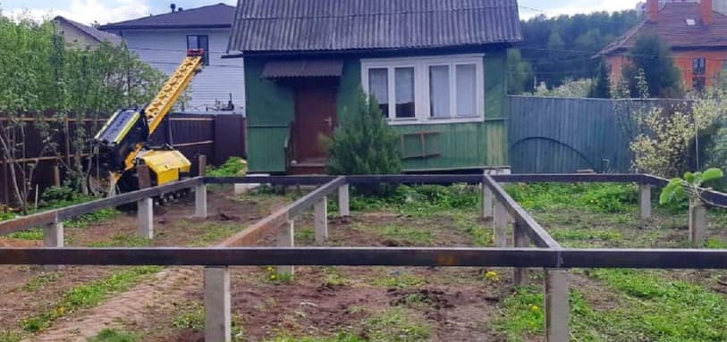 Фундамент на забивных ЖБ сваях